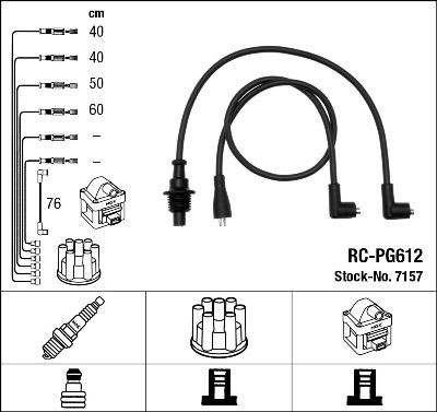 Ккомплект проводов зажигания 7157 NGK NTK