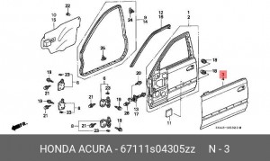 Дверь 67111S04305ZZ HONDA