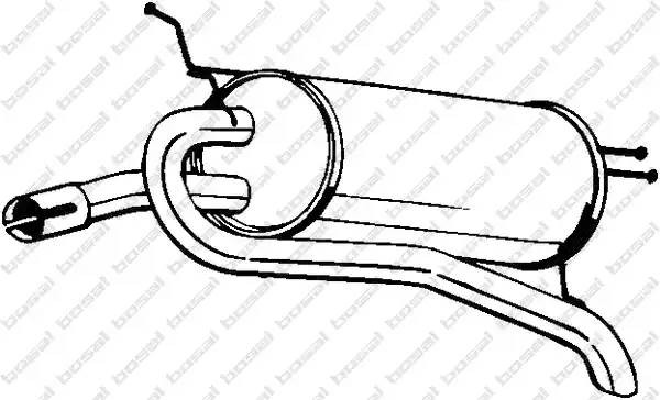 Глушитель выхлопных газов конечный 148-077 BOSAL