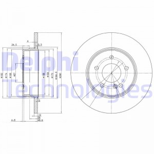 Тормозной диск BG3602 DELPHI