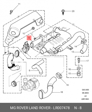 Воздушный фильтр LR007478 LAND ROVER