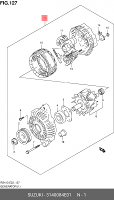 Генератор 31400-84E01 SUZUKI