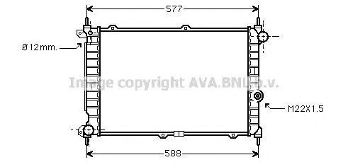 Радиатор охлаждения ДВС OL2207 AVA