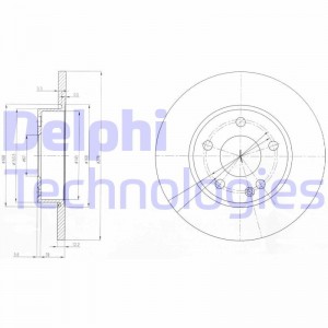 Тормозной диск BG3840 DELPHI