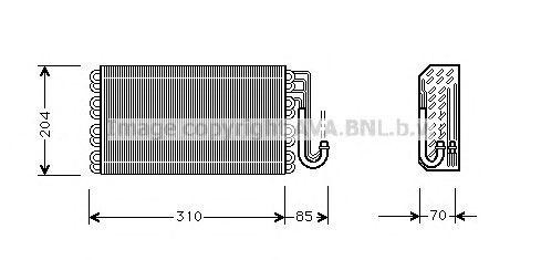 Испаритель кондиционера BWV025 AVA