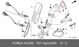 Прокладка, выпускной коллектор 18115PHM004 HONDA