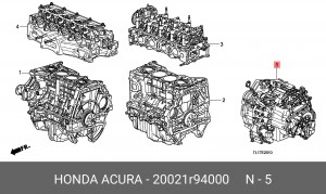 Коробка передач в сборе 20021R94000 HONDA