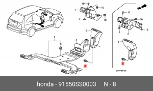 Клипса крепежная 91550SS0003 HONDA