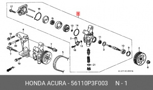 Гидравлический насос, рулевое управление 56110P3F003 HONDA