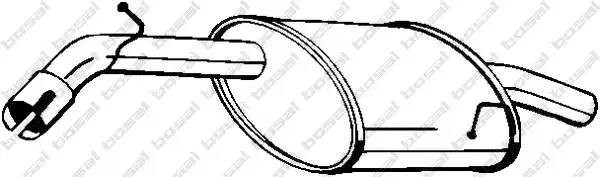 Глушитель выхлопных газов конечный 141-193 BOSAL