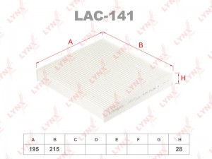 Фильтр салона LAC-141 LYNXAUTO