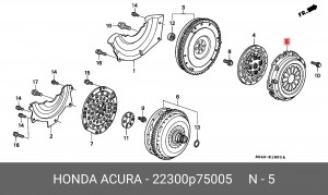 Нажимной диск сцепления 22300P75005 HONDA