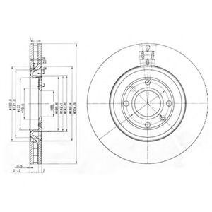 Тормозной диск BG3529 DELPHI