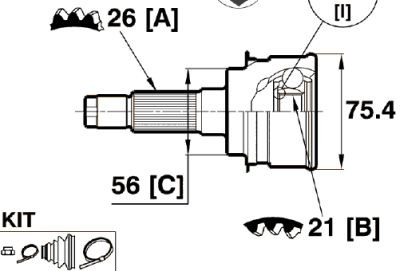 ШРУС MA08 HDK