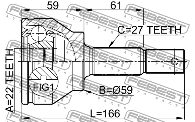 ШРУС 0210-FX35 FEBEST