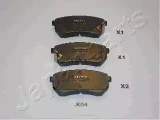 Комплект тормозных колодок, диско PPK04AF JAPAN PARTS GROUP