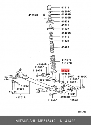 Амортизатор MB515412 MITSUBISHI