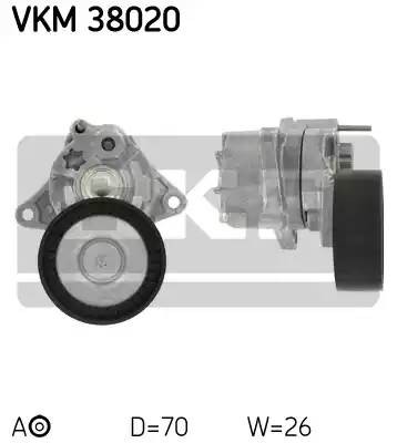 Натяжной ролик, поликлиновой  ремень VKM38020 SKF