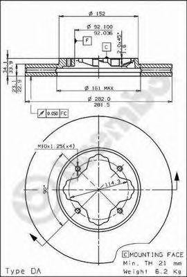 Тормозной диск 09.5804.10 BREMBO