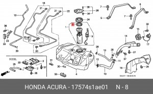 Деталь 17574S1AE01 HONDA