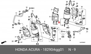 Катализатор 18290RKGG01 HONDA