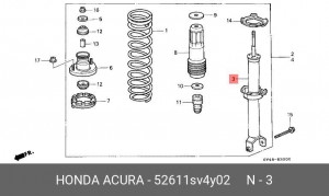 Амортизатор 52611SV4Y02 HONDA