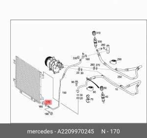 Кольцо уплотнительное A2209970245 MERCEDES BENZ