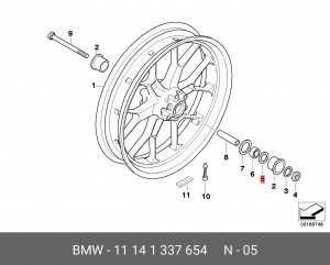 Прокладка вала 11 14 1 337 654 BMW