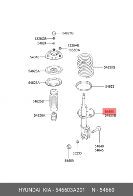 Амортизатор подвески 546603A201 HYUNDAI KIA