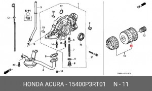 Фильтр масляный двигателя 15400P3RT01 HONDA