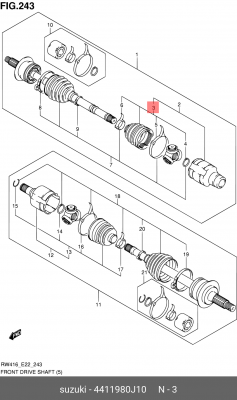 Пыльник ШРУСа 44119-80J10 SUZUKI