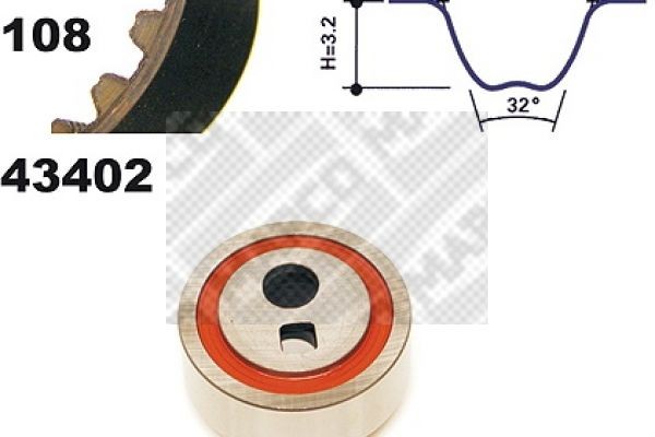 Комплект тормозных колодок, диско 23402 MAPCO