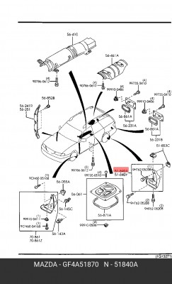 Брызговик GF4A51870 MAZDA