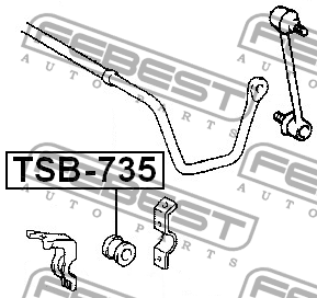 Втулка стабилизатора TSB-735 FEBEST
