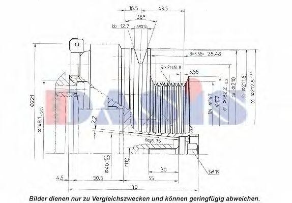 Электромагнитное сцепление, компрессор 851154N AKS DASIS
