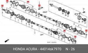 ШРУС 44014SK7970 HONDA