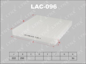 Фильтр салона LAC-096 LYNXAUTO