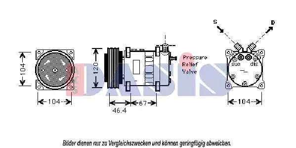 Компрессор, кондиционер 850494N AKS DASIS