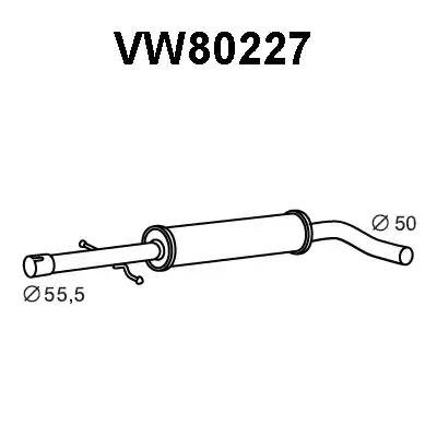 Предглушитель выхлопных газов VW80227 VENEPORTE