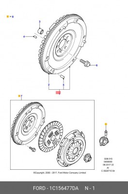 Маховик 1C15-6477-DA FORD