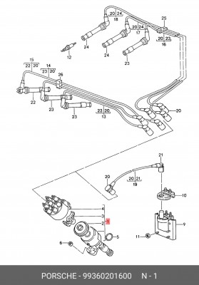 Распределитель зажигания 99360201600 PORSCHE