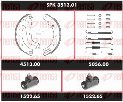 Комплект тормозных колодок SPK351301 REMSA
