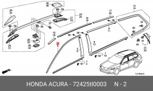 Молдинг двери 72425TL0003 HONDA