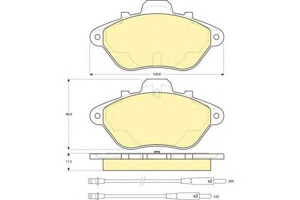 Комплект тормозных колодок, диско 6109563 GIRLING
