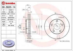 Тормозной диск 09.5623.14 BREMBO