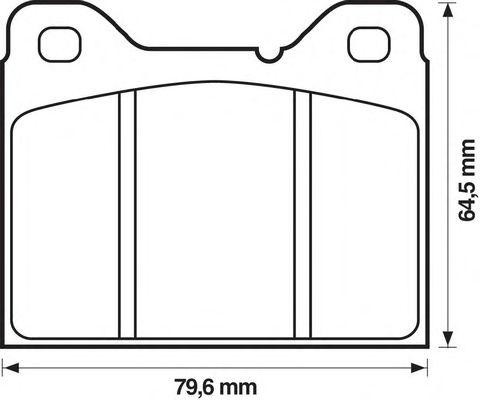 Комплект тормозных колодок, диско 571235B BENDIX JURID