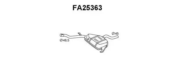 Предглушитель выхлопных газов FA25363 VENEPORTE
