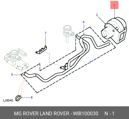 Насос дополнительного воздуха WIB100030 LAND ROVER