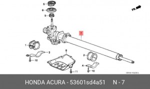 Рулевой механизм 53601SD4A51 HONDA