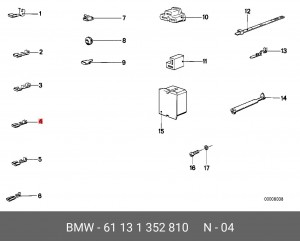 Соединитель проводов 61 13 1 352 810 BMW